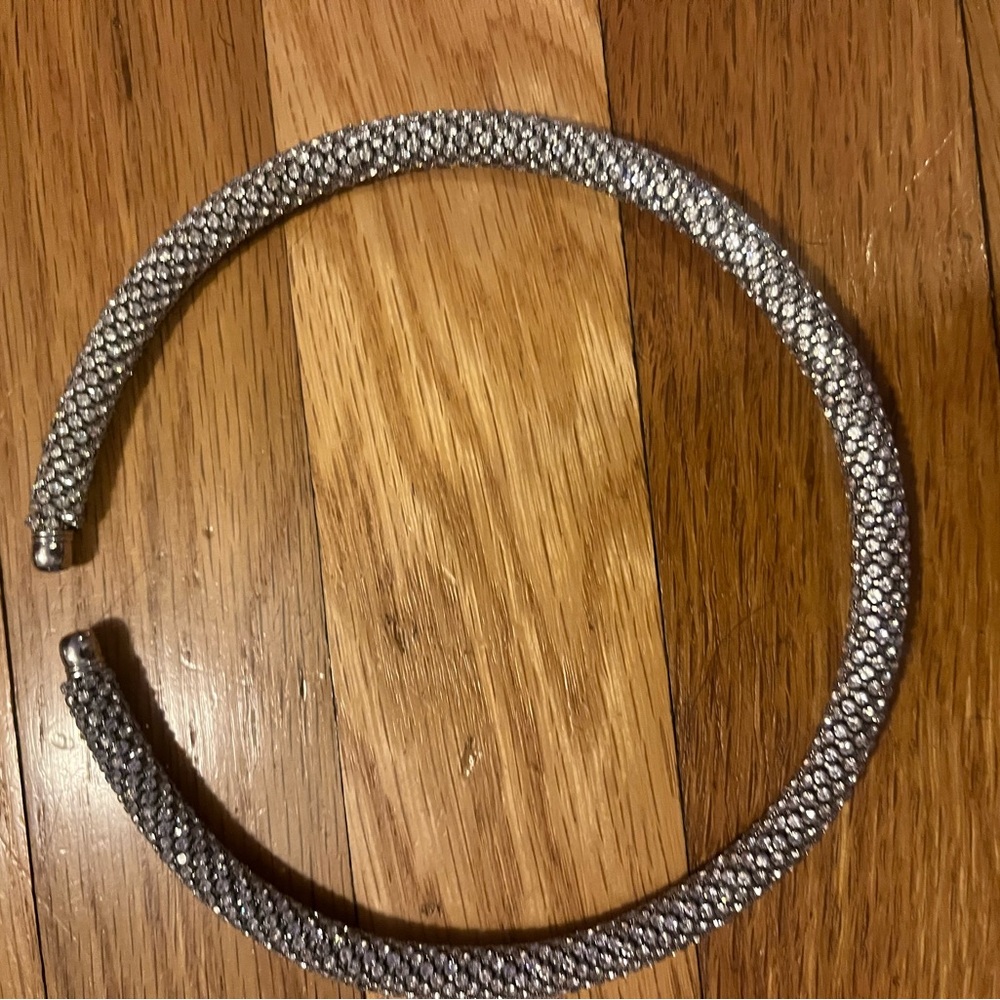 Silver Textured Necklace